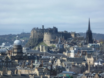 Edinburgh Castle seen from Salisbury Crags